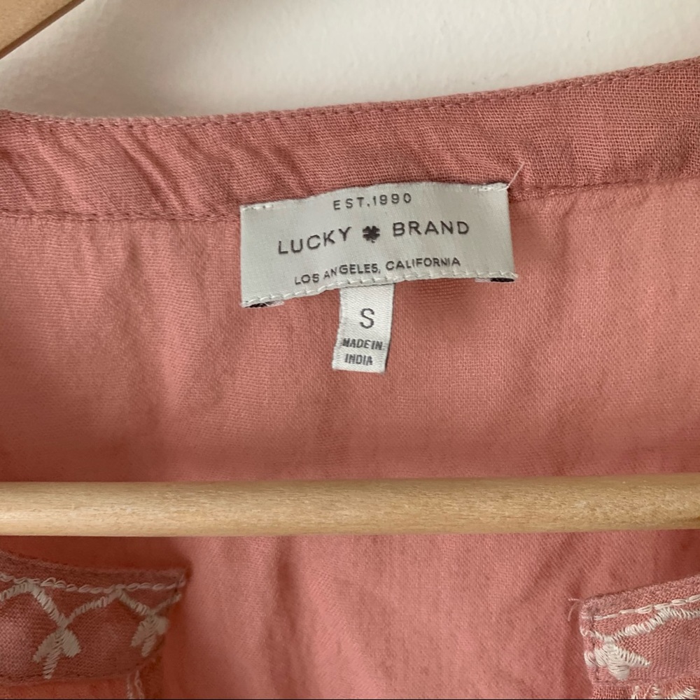 💙 Lucky Brand | Pink Boho Style Top - Picture 6 of 6